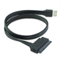 50cm Dual Power 12V and 5V eSATAp Power ESATA USB 2.0 combo to 22Pin SATA cable for 2.5" 3.5" Hard Disk Drive SA-009