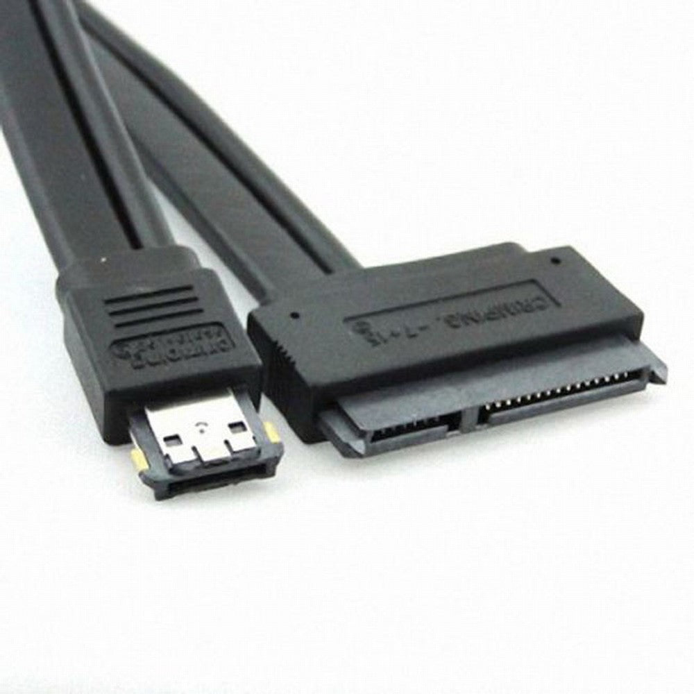 50cm Dual Power 12V and 5V eSATAp Power ESATA USB 2.0 combo to 22Pin SATA cable for 2.5" 3.5" Hard Disk Drive SA-009