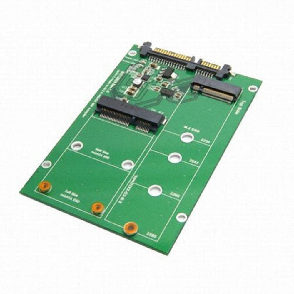 USB 3.0 to SATA 22pin 2.5" Hard Disk to 2 in 1 Combo Mini PCI- E 2 Lane M.2 NGFF mSATA SSD Adapter Converter U3-067+SA-130
