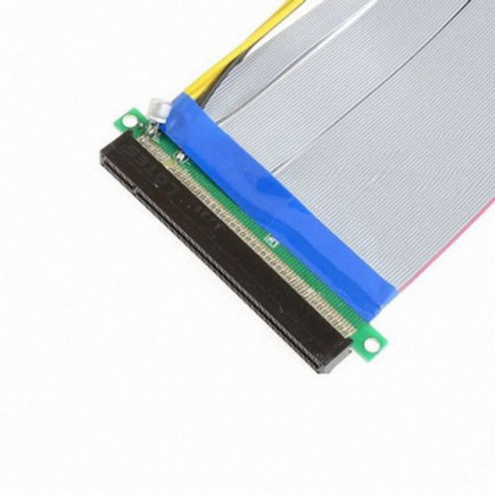 PCI-E Express 16X to 16x Riser Extender Card with Molex IDE Power Ribbon Cable 20cm EP-074