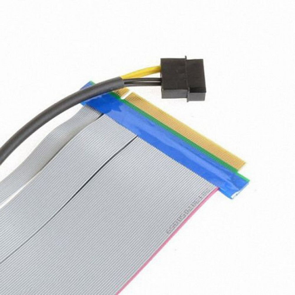 PCI-E Express 16X to 16x Riser Extender Card with Molex IDE Power Ribbon Cable 20cm EP-074