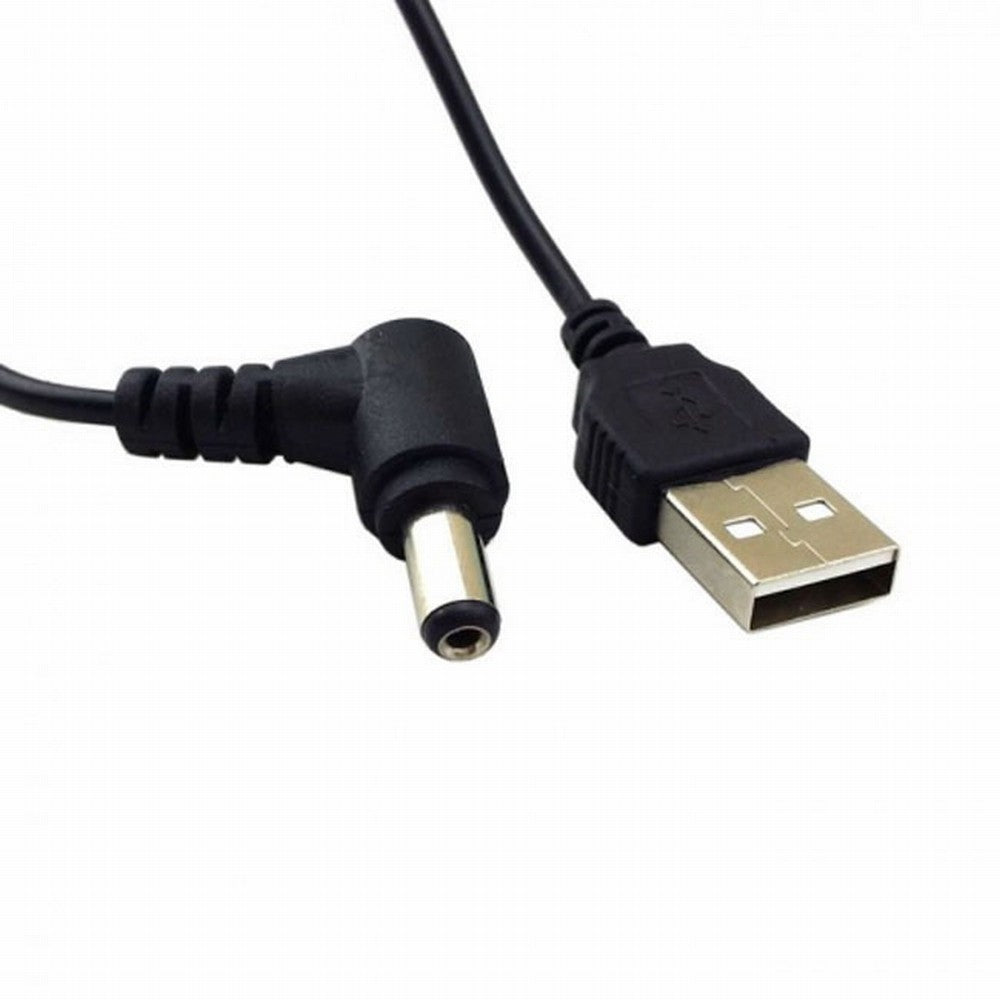 USB 2.0 A Type Male to Right Angled 90 Degree 5.5 x 2.5mm DC 5V Power Plug Barrel Connector Charge Cable U2-154-RI
