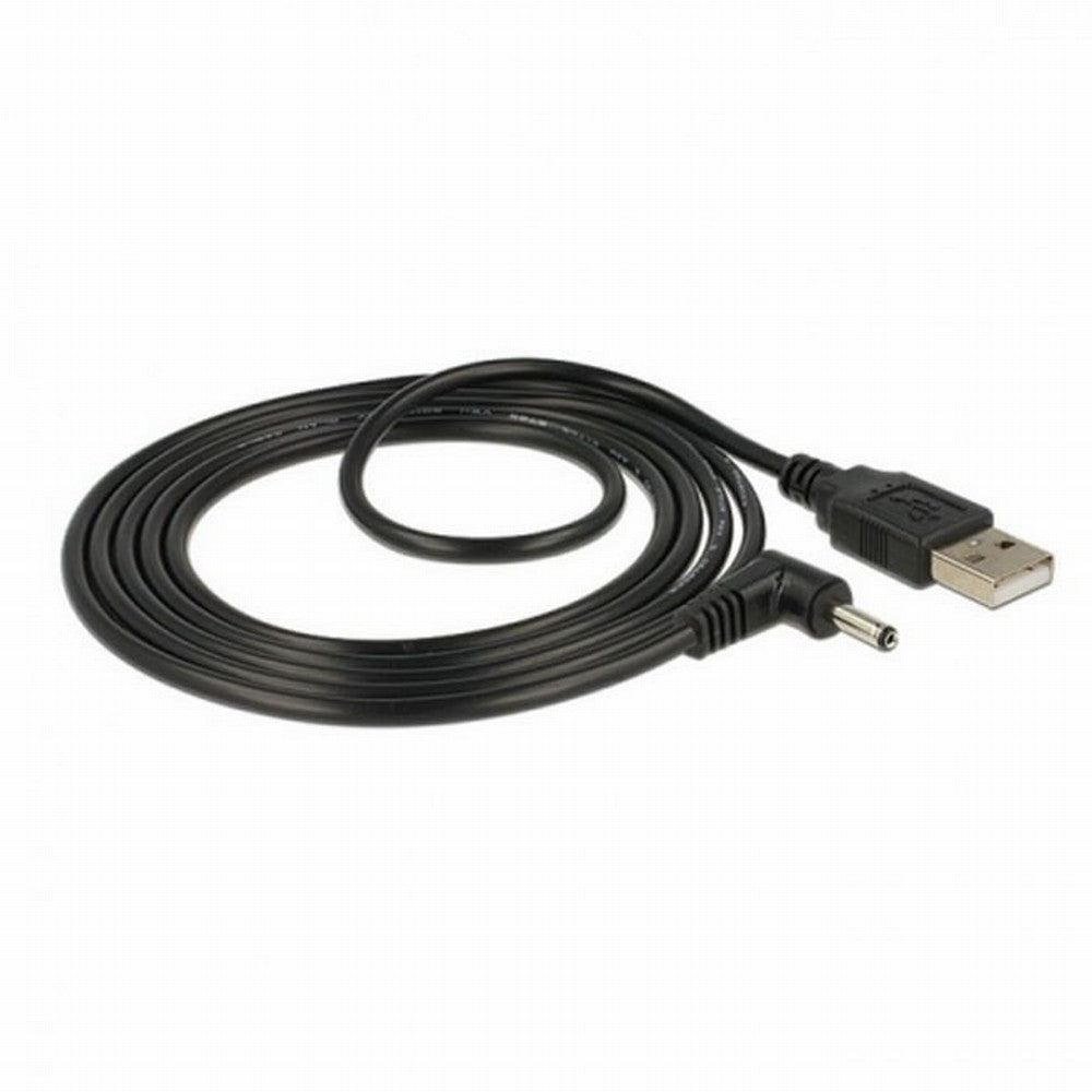 USB 2.0 Male to Right Angled 90 Degree 3.5mm 1.35mm DC power Plug Barrel 5v Cable 100cm U2-111-RI