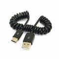 Stretch USB-C 3.1 Type C Male to Standard USB 2.0 A Male Data Cable for Tablet Mobile Phone UC-078-BK-1.0M