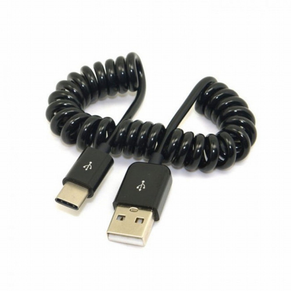 Stretch USB-C 3.1 Type C Male to Standard USB 2.0 A Male Data Cable for Tablet Mobile Phone UC-078-BK-1.0M