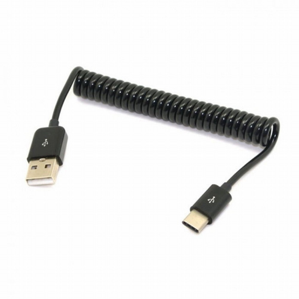 Stretch USB-C 3.1 Type C Male to Standard USB 2.0 A Male Data Cable for Tablet Mobile Phone UC-078-BK-1.0M