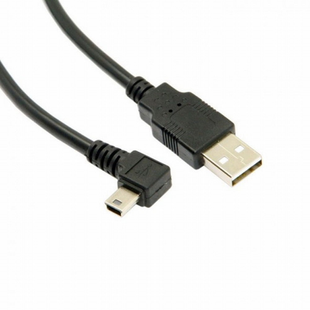 Mini USB B Type 5pin Male Right Angled 90 Degree to USB 2.0 Male Type-A Power Data Cable U2-057-RI