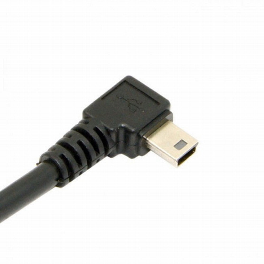Mini USB B Type 5pin Male Right Angled 90 Degree to USB 2.0 Male Type-A Power Data Cable U2-057-RI