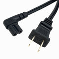 USA 2pin Male to 90 Degree Right Angled IEC 320 C7 Power Supply Cord cable 1M PW-039