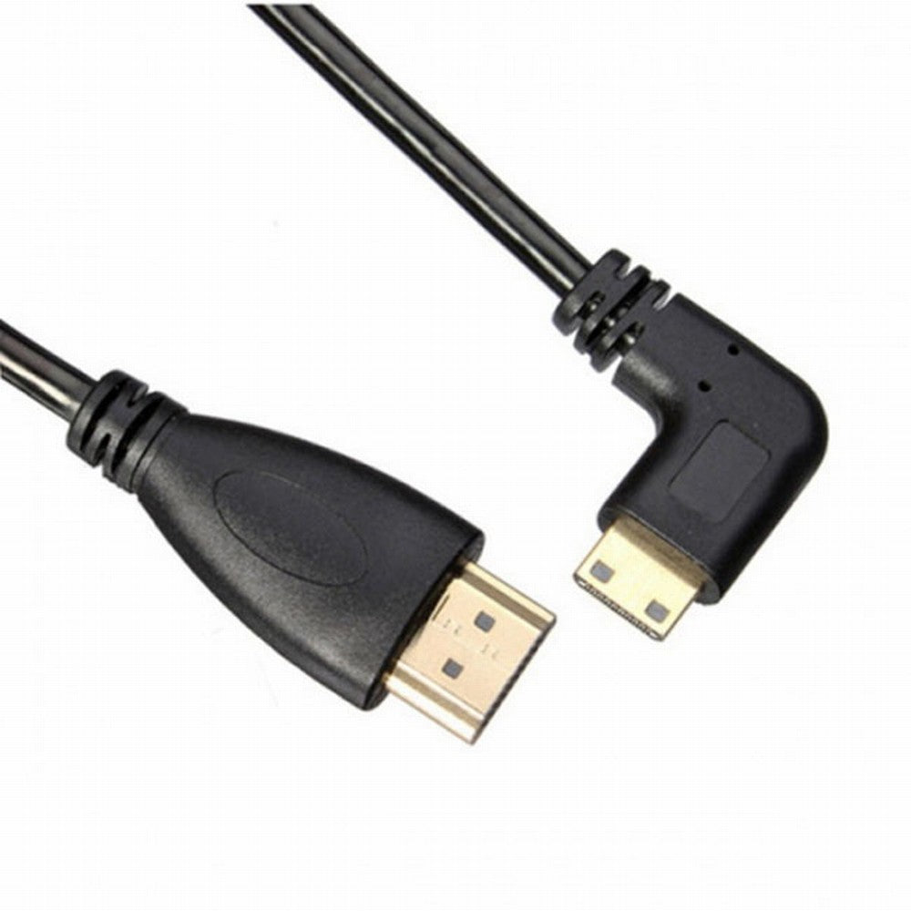 90 Degree Right Angled Type Mini HDMI Male to HDMI Male Stretch Spring Cable 4K 60hz 1.2m HD-108-RI
