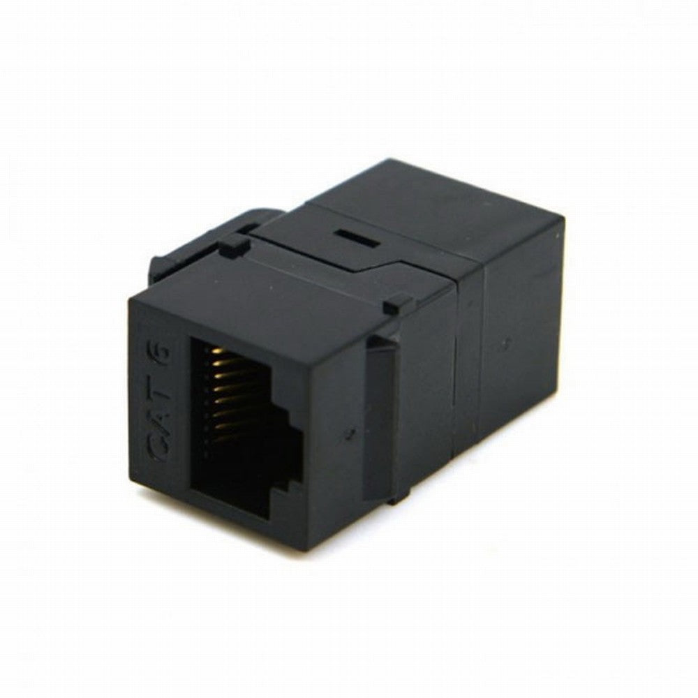 UTP CAT6 Keystone Coupler RJ45 Female to Female UTP CAT6 Keystone inline Coupler Black UT-007-CAT6