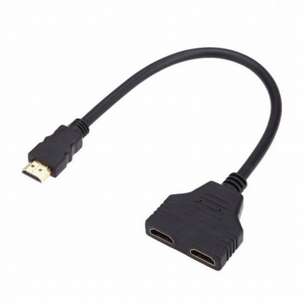 HDMI to Dual HDMI Female Y Splitter Switch Extension Adapter Cable with Micro Mini HDMI Adapter HD-023+038+167