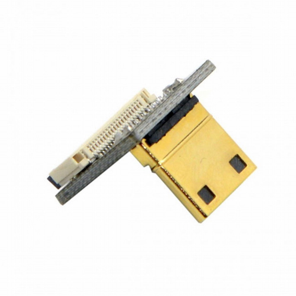 CYFPVHDMI Mini HDMI Type C Male Connector Down Angled 90 Degree for FPV HDTV Multicopter Aerial Photography CN-017-DN