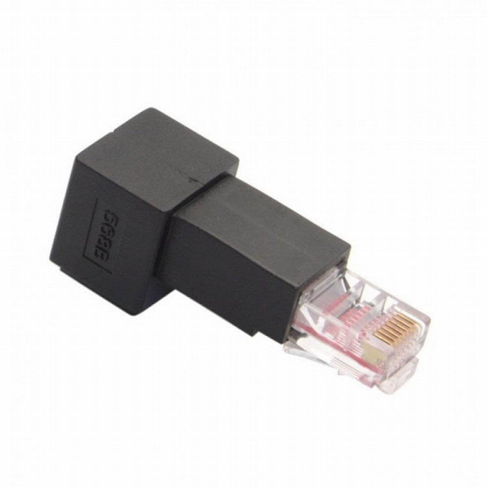 Down Angled 90 Degree 8P8C FTP STP UTP Cat 5e Male to Female Lan Ethernet Network Extension Adapter UT-010-DN