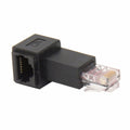 Right Angled 90 Degree 8P8C FTP STP UTP Cat 5e Male to Female Lan Ethernet Network Extension Adapter UT-010-RI
