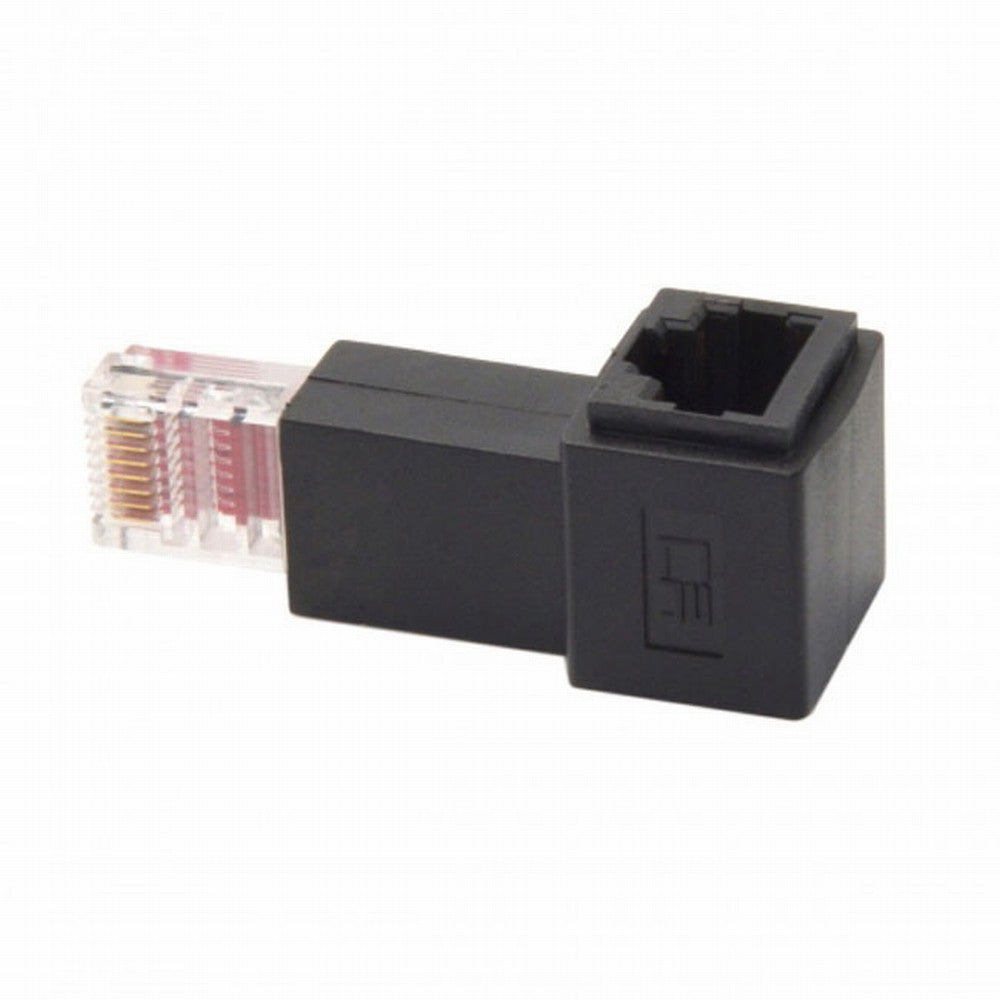 Right Angled 90 Degree 8P8C FTP STP UTP Cat 5e Male to Female Lan Ethernet Network Extension Adapter UT-010-RI