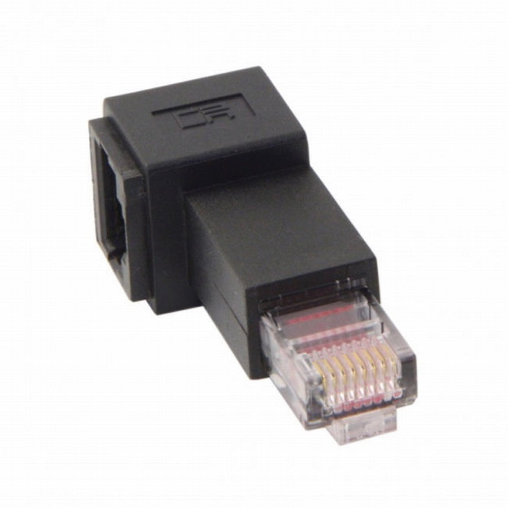 Right Angled 90 Degree 8P8C FTP STP UTP Cat 5e Male to Female Lan Ethernet Network Extension Adapter UT-010-RI