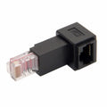 Up Angled 90 Degree 8P8C FTP STP UTP Cat 5e Male to Female Lan Ethernet Network Extension Adapter UT-010-UP