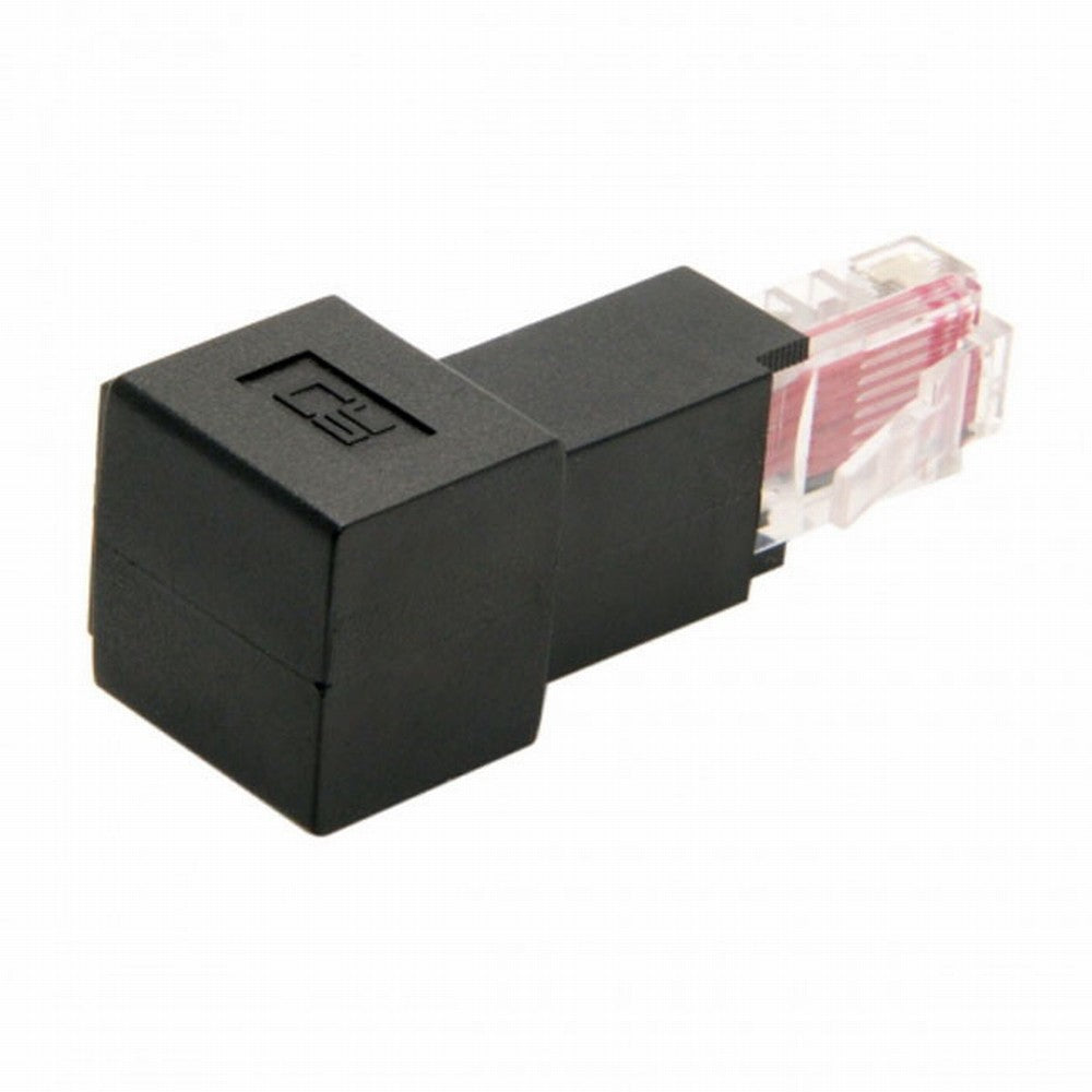 Up Angled 90 Degree 8P8C FTP STP UTP Cat 5e Male to Female Lan Ethernet Network Extension Adapter UT-010-UP