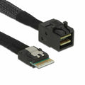 Slim Line SAS 4.0 SFF-8654 4i 38pin Host to HD Mini SAS 4i SFF-8643 36pin Target Cable 50cm SF-098