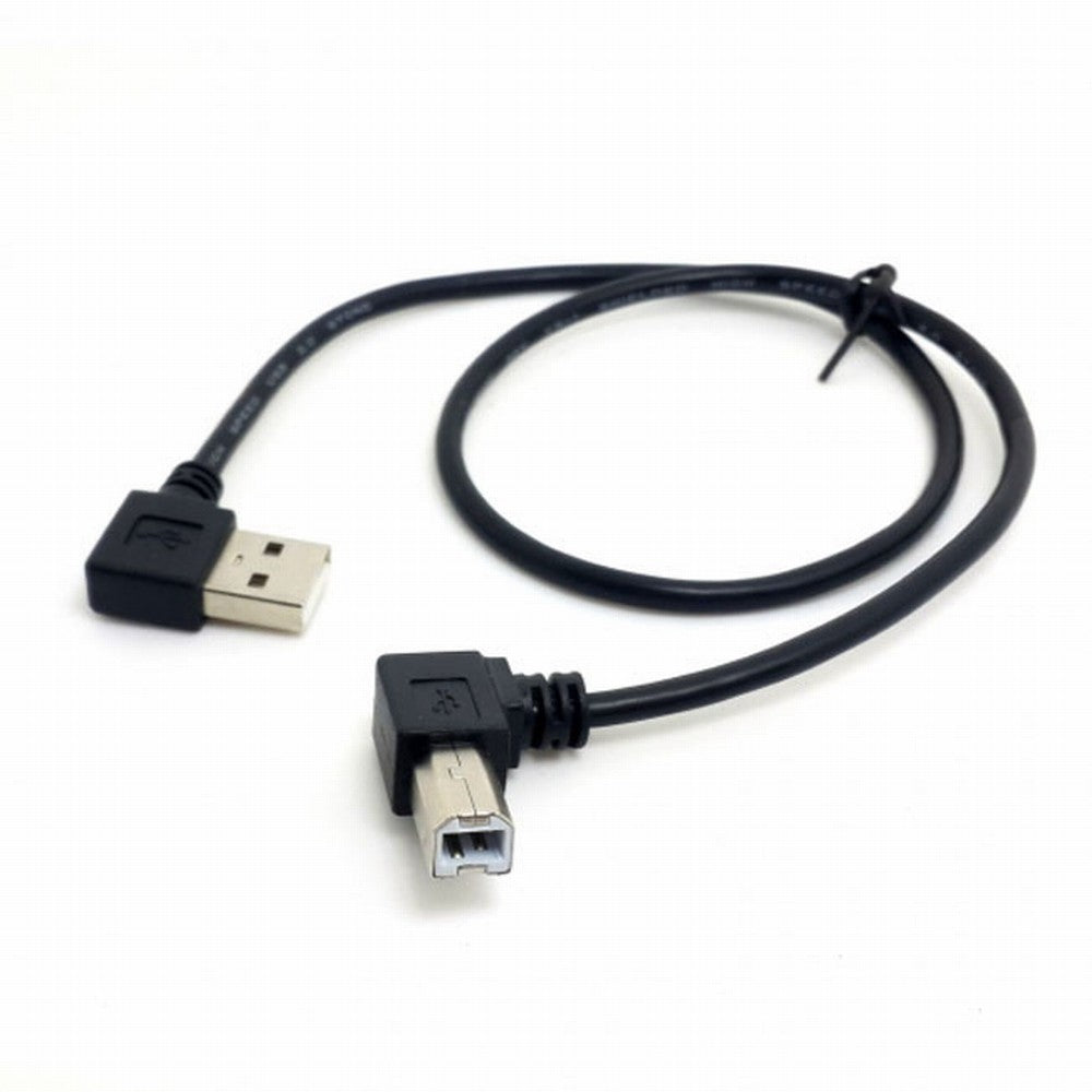 Left Angled USB 2.0 A Male to B Male Angled 90 Degree Printer Cable 50cm 100cm CC-U2-032-LE