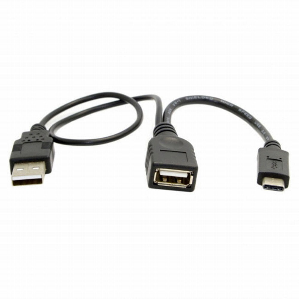 USB-C Type-C USB 3.1 to USB 2.0 Female OTG Data Cable with Power for Cell Phone Tablet Laptop Macbook Pro UC-001