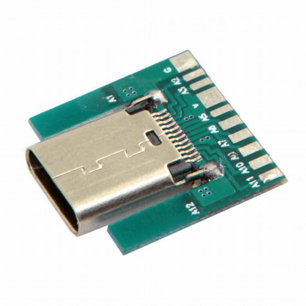DIY 24pin USB 3.1 Type C Female Socket Connector SMT type with PC Board UC-206