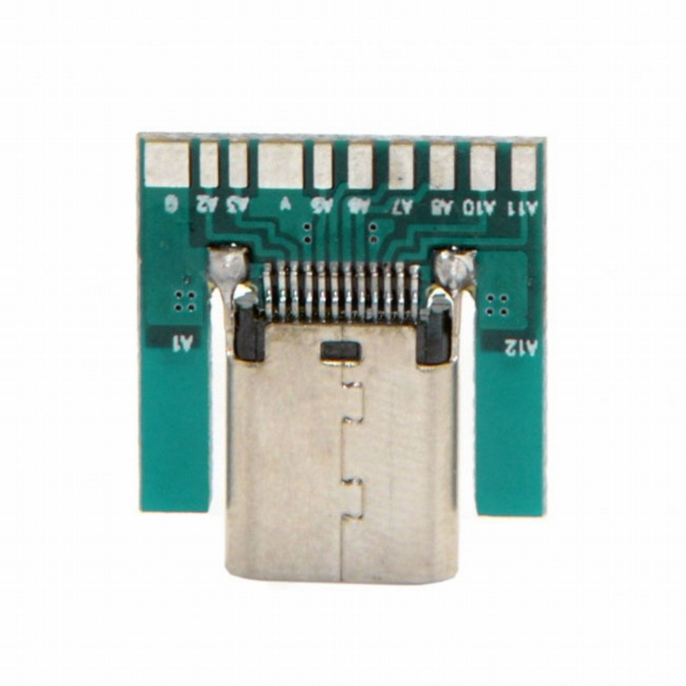 DIY 24pin USB 3.1 Type C Female Socket Connector SMT type with PC Board UC-206