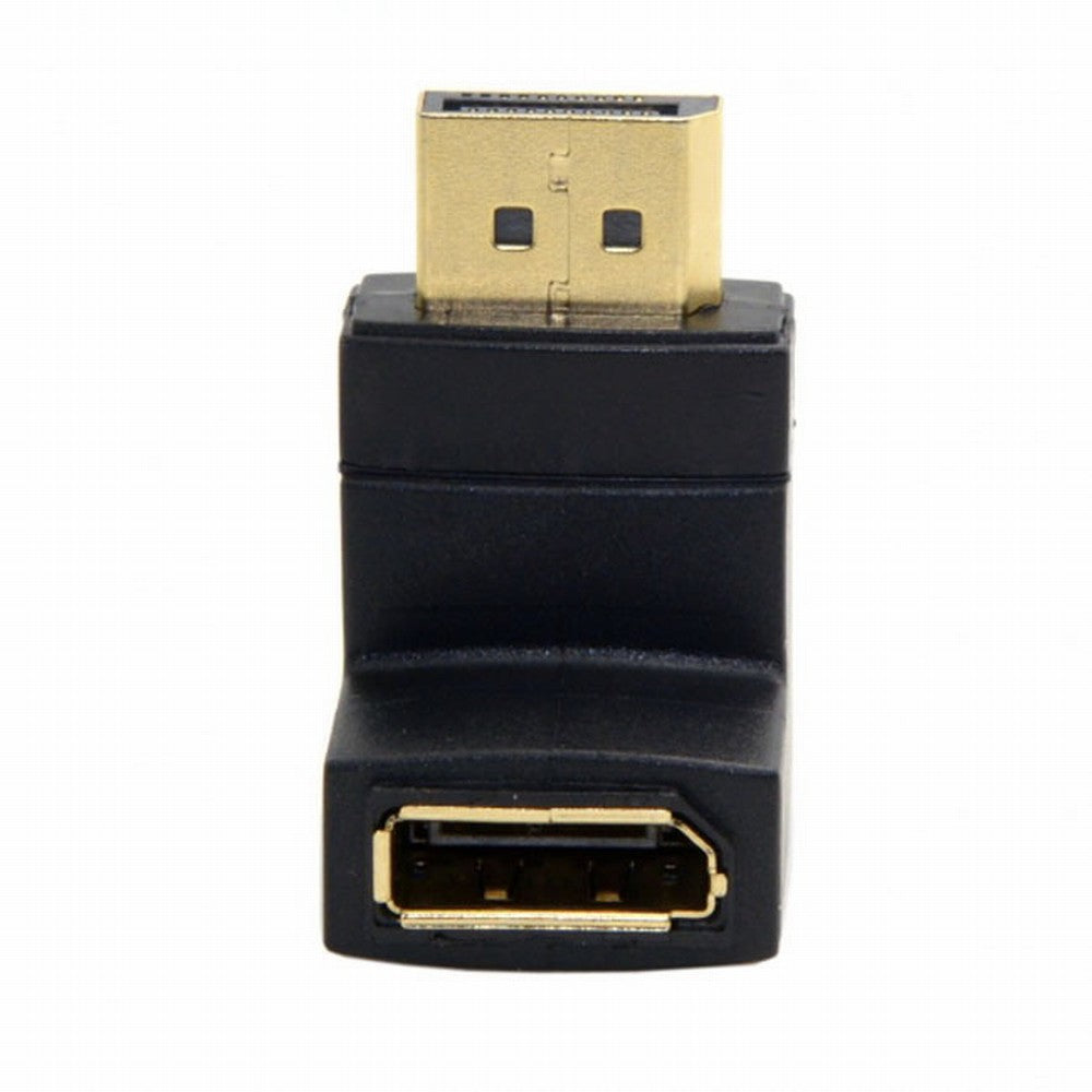Down Angled 90 Degree DisplayPort Male to Female Extension Adapter DP-016-DN