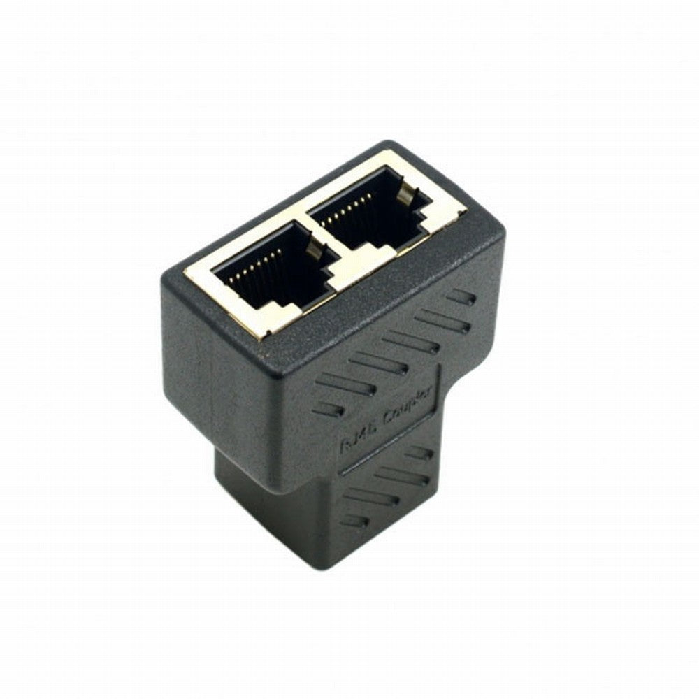 STP UTP Cat6 RJ45 8P8C Plug To Dual RJ45 Splitter Network Ethernet Patch Cord Adapter UT-004