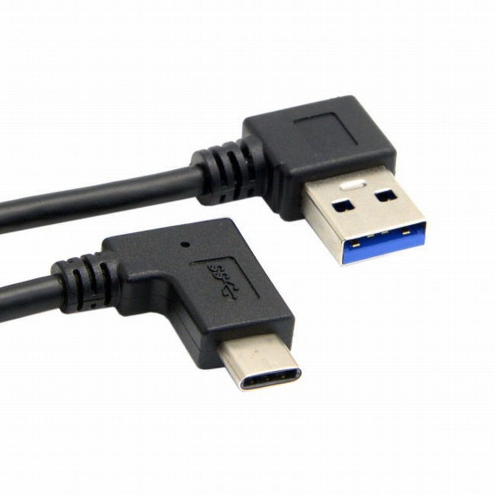 Reversible USB 3.1 USB-C Angled to 90 Degree Right Angled USB 3.0 Cable for Laptop Tablet Phone UC-089-RI