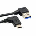 Reversible USB 3.1 USB-C Angled to 90 Degree Right Angled USB 3.0 Cable for Laptop Tablet Phone UC-089-RI
