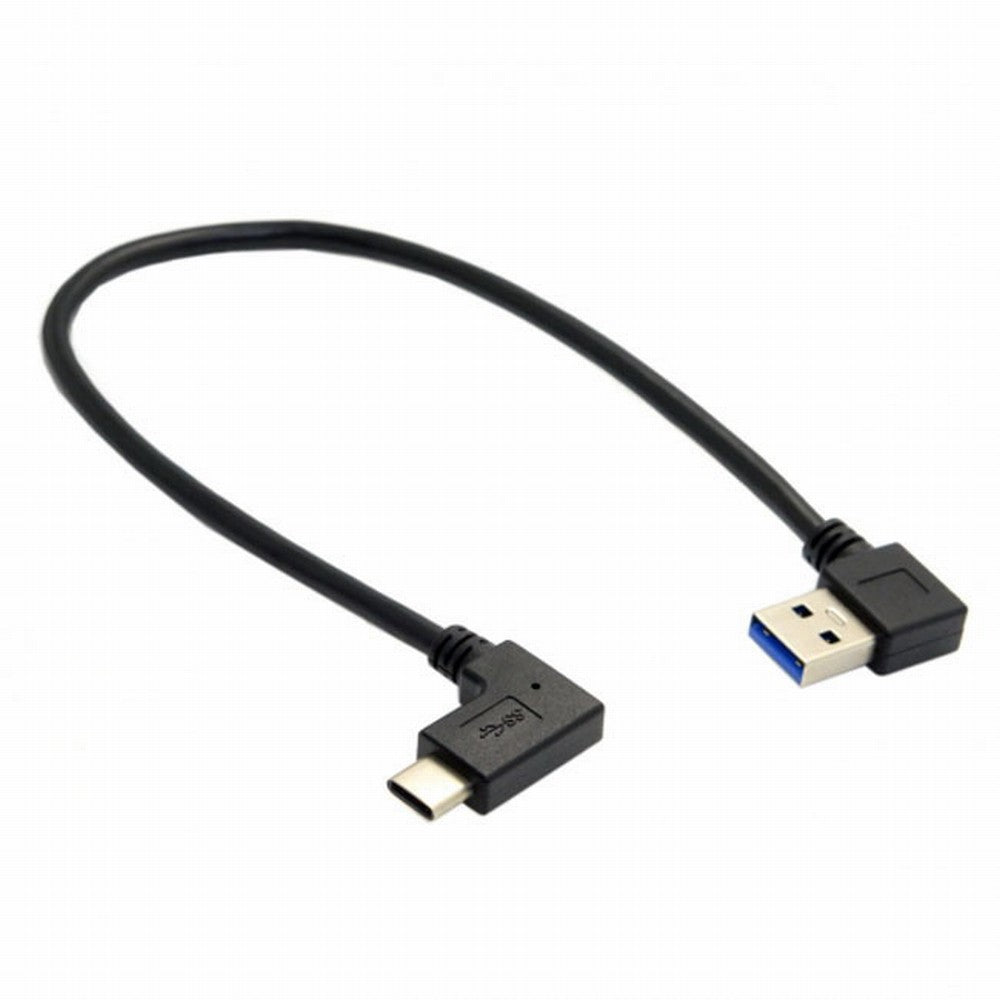 Reversible USB 3.1 USB-C Angled to 90 Degree Right Angled USB 3.0 Cable for Laptop Tablet Phone UC-089-RI