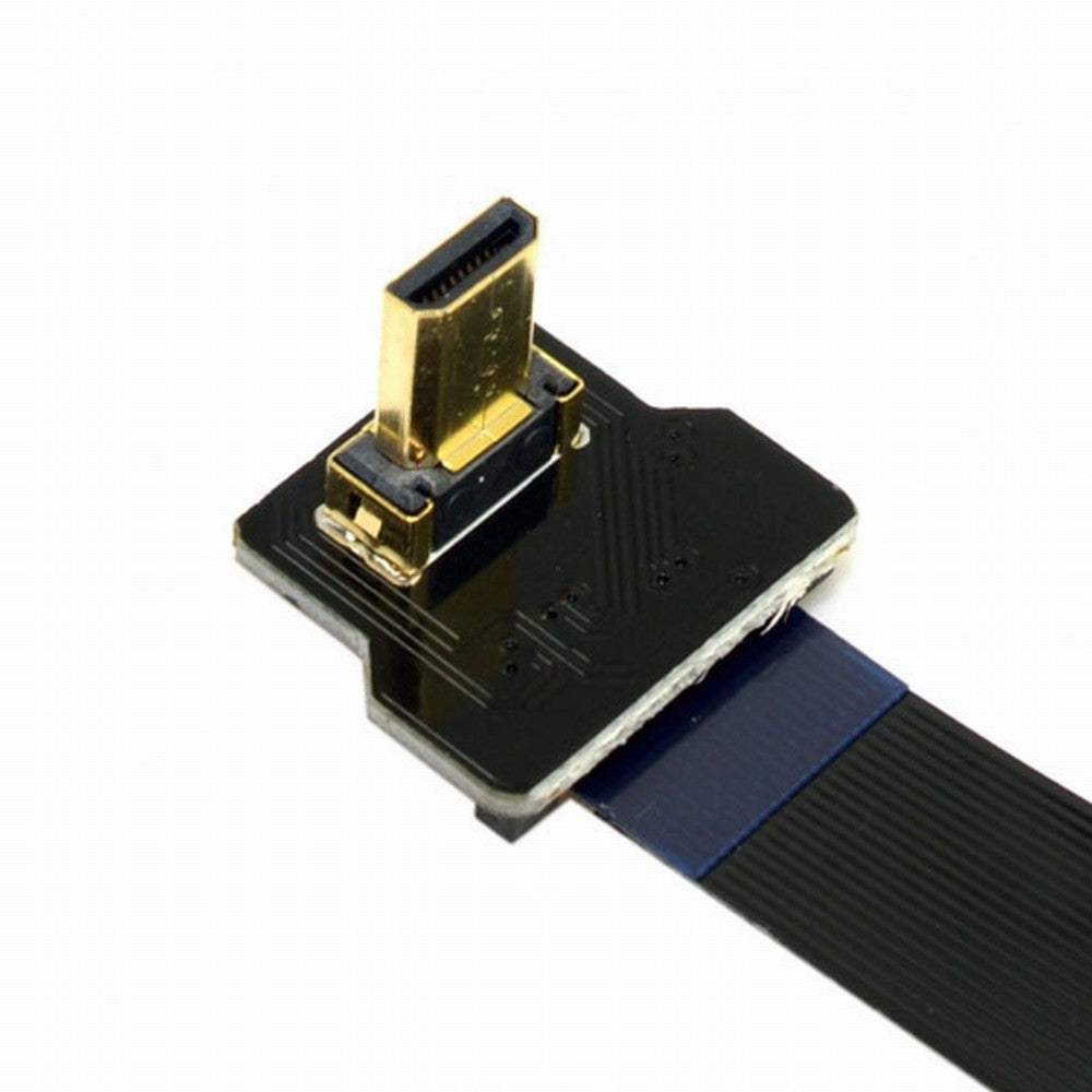 CYFPV 90 Degree Down Angled FPV Micro HDMI Male to Micro HDMI FPC Flat Cable for FPV HDTV Multicopter Aerial Photography CC-HD-195-DN
