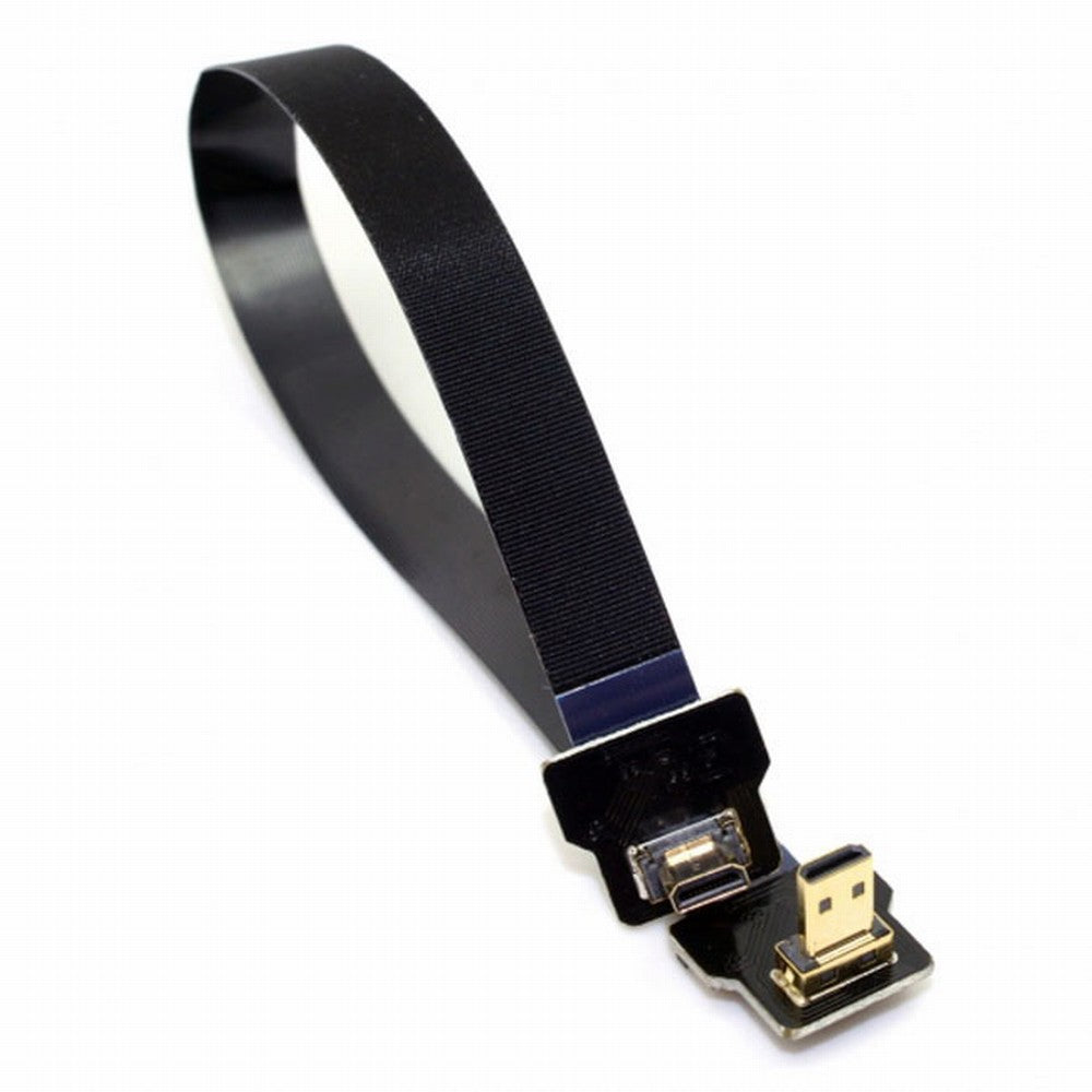 CYFPV 90 Degree Down Angled FPV Micro HDMI Male to Micro HDMI FPC Flat Cable for FPV HDTV Multicopter Aerial Photography CC-HD-195-DN