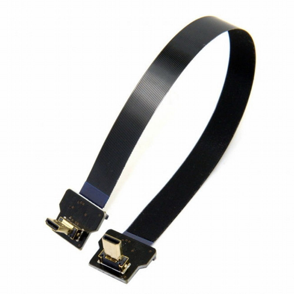 CYFPV 90 Degree Up Angled FPV Micro HDMI Male to Micro HDMI FPC Flat Cable for FPV HDTV Multicopter Aerial Photography CC-HD-195-UP