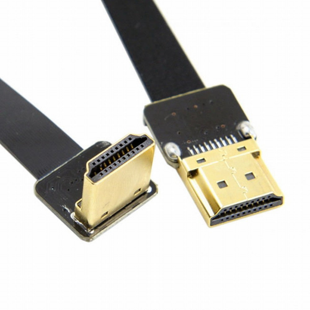 CYFPV FPV HDMI Male to Down Angled 90D HDMI Male HDTV FPC Flat Cable for FPV HDTV Multicopter Aerial Photography CC-HD-198-DN