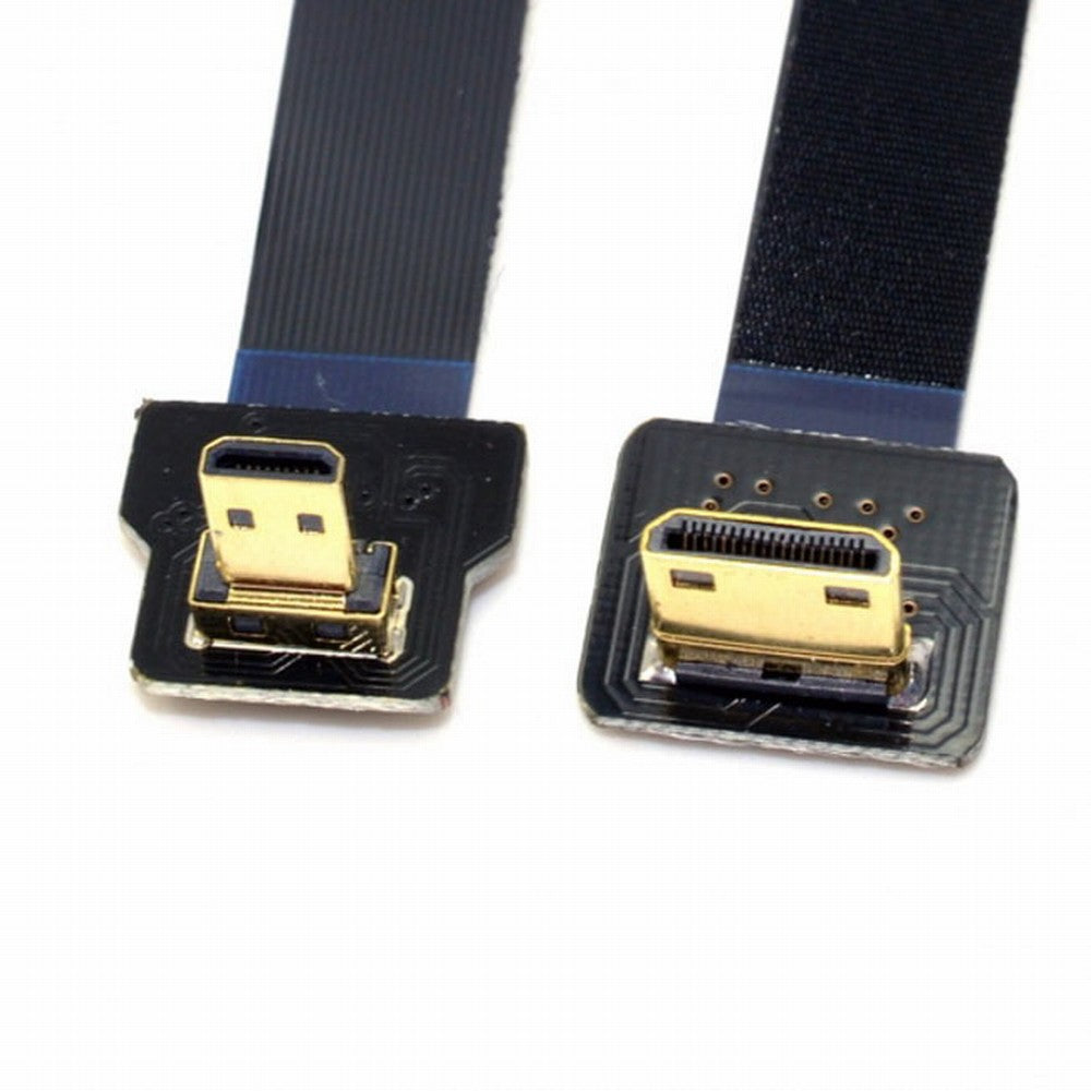 CYFPV 90 Degree Down Angled FPV Micro HDMI Male to Mini HDMI FPC Flat Cable 50cm for FPV HDTV Multicopter Aerial Photography CC-HD-199-DN