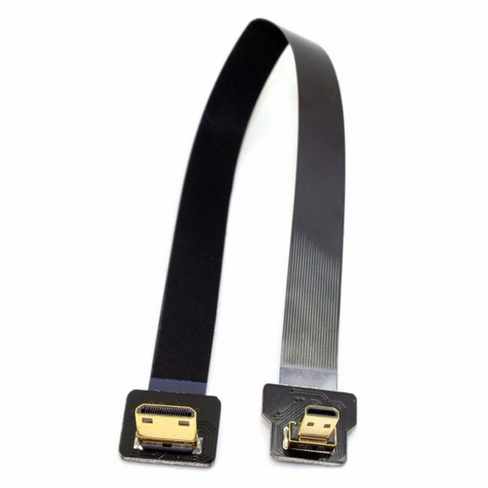 CYFPV 90 Degree Down Angled FPV Micro HDMI Male to Mini HDMI FPC Flat Cable 50cm for FPV HDTV Multicopter Aerial Photography CC-HD-199-DN