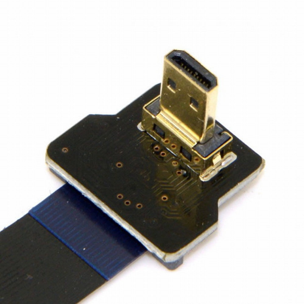 CYFPV 90 Degree Down Angled FPV Micro HDMI Male to Up Angled Micro HDMI FPC Flat Cable for FPV HDTV Multicopter Aerial Photography CC-HD-205-BK
