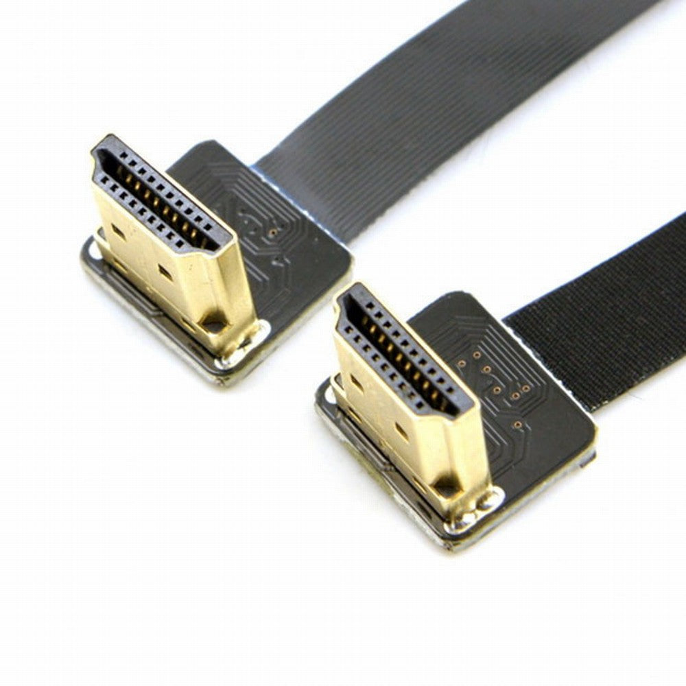 CYFPV Dual 90 Degree Up Angled HDMI Type A Male to Male HDTV FPC Flat Cable for FPV HDTV Multicopter Aerial Photography CC-HD-206-UP