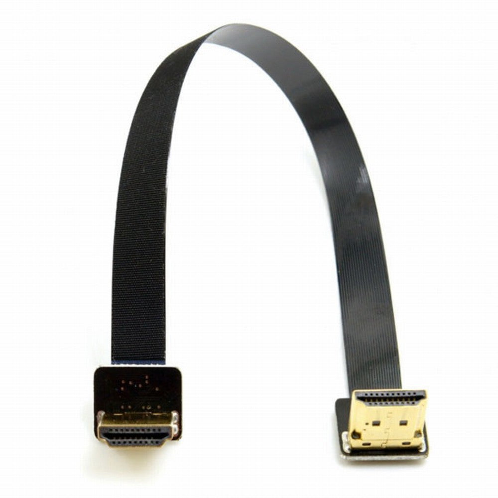 CYFPV Dual 90 Degree Up Angled HDMI Type A Male to Male HDTV FPC Flat Cable for FPV HDTV Multicopter Aerial Photography CC-HD-206-UP