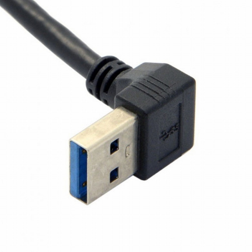 Reversible USB 3.1 USB-C Angled to 90 Degree Down Angled A Male Data Cable for Laptop Tablet Mobile Phone UC-089-DN