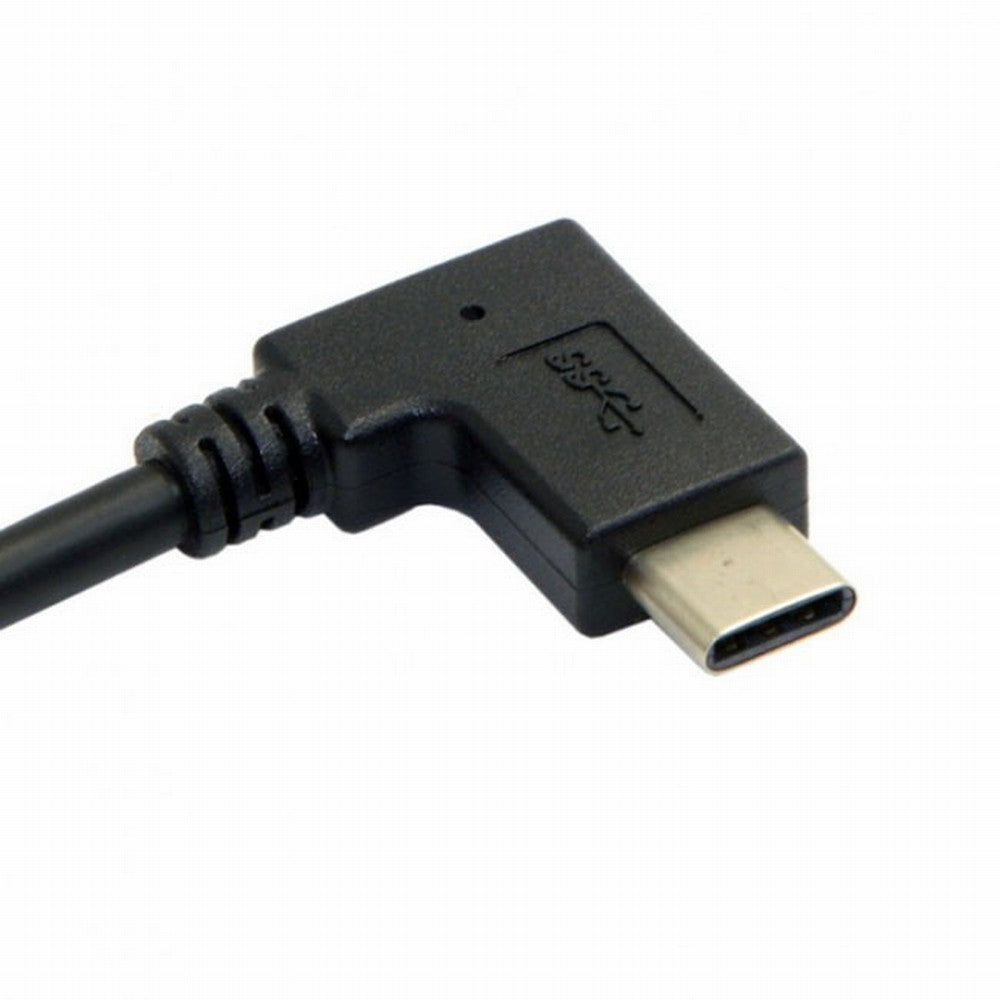 Reversible USB 3.1 USB-C Angled to 90 Degree Down Angled A Male Data Cable for Laptop Tablet Mobile Phone UC-089-DN