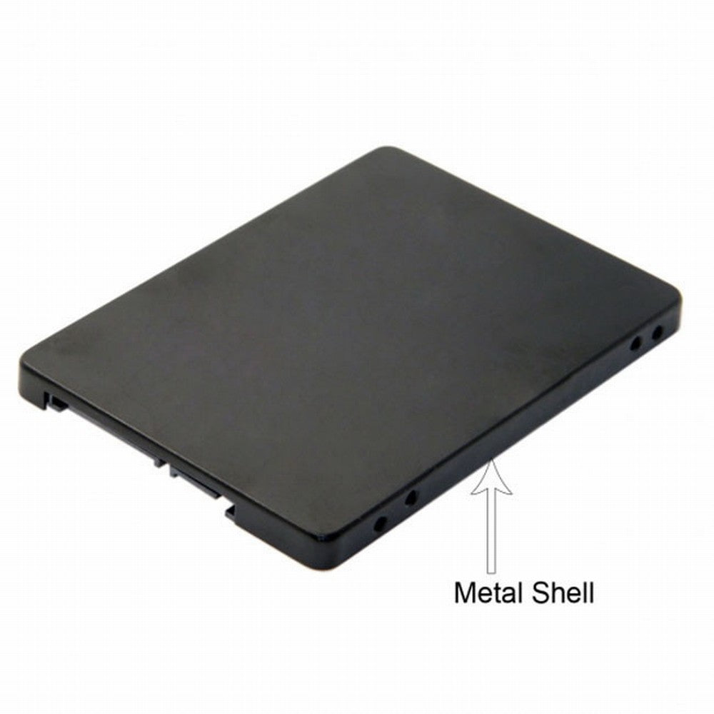 B+M Key Socket 2 M.2 NGFF (SATA) SSD to 2.5 SATA Adapter Card Adapter with Black Metal Case SA-104