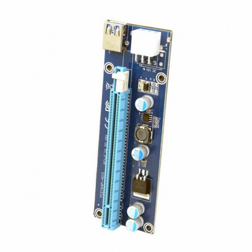 PCI-E 1x to 16x Mining Machine Enhanced Extender Riser Adapter with USB 3.0 6Pin Power Cable EP-037