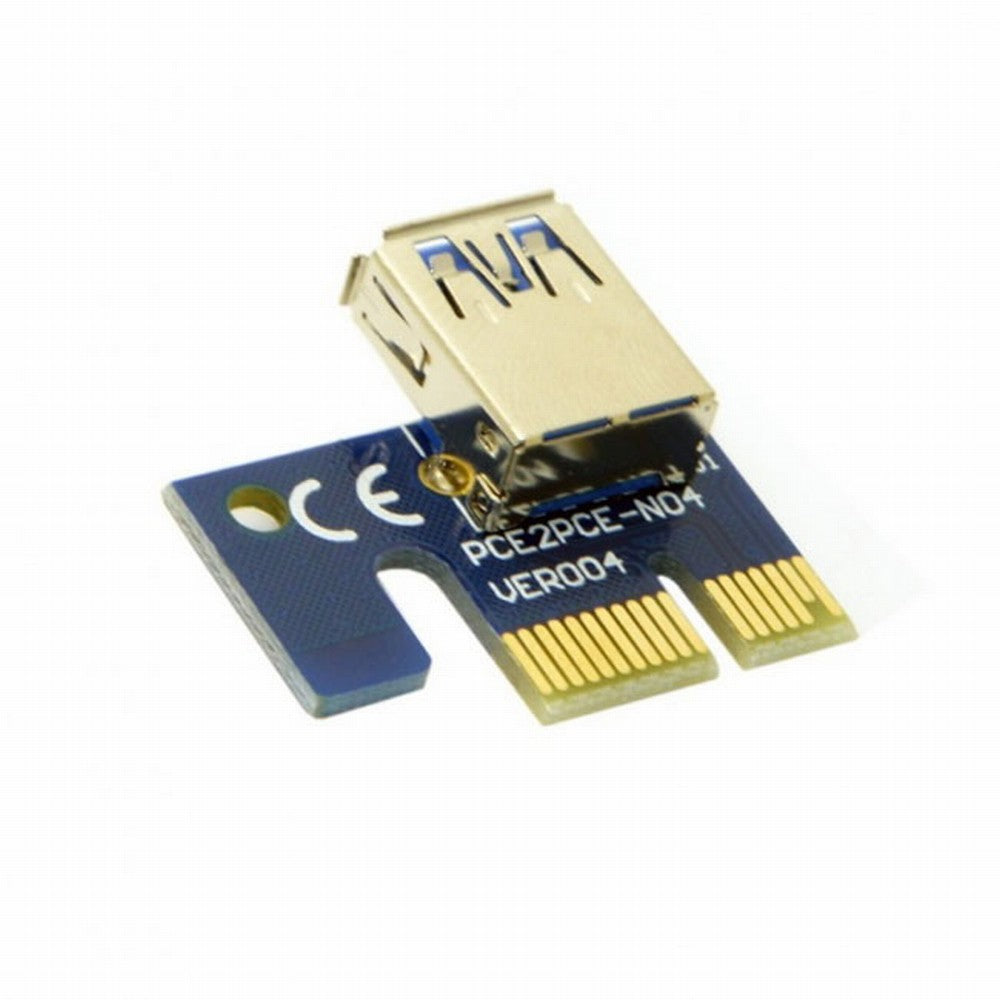 PCI-E 1x to 16x Mining Machine Enhanced Extender Riser Adapter with USB 3.0 6Pin Power Cable EP-037
