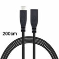 USB-C USB 3.1 Type C Male to Female Extension Data Cable for Laptop Macbook Tablet Mobile Phone 2m UC-218-BK-2.0M