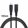 USB-C USB 3.1 Type C Male to Female Extension Data Cable for Laptop Macbook Tablet Mobile Phone 1m UC-218-BK-1.0M