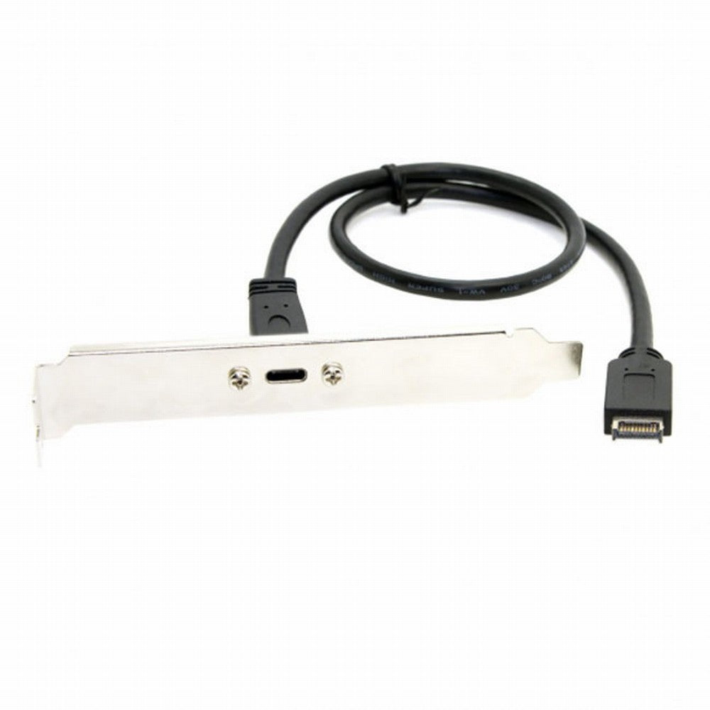 USB 3.1 Front Panel Header to USB-C Type-C Female Extension Cable 40cm with Panel Mount Screw UC-037-10G